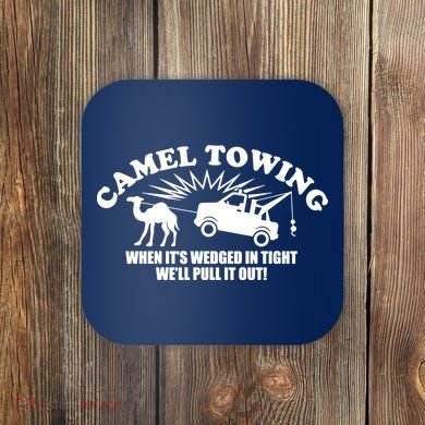 Camel Towing Funny Coaster