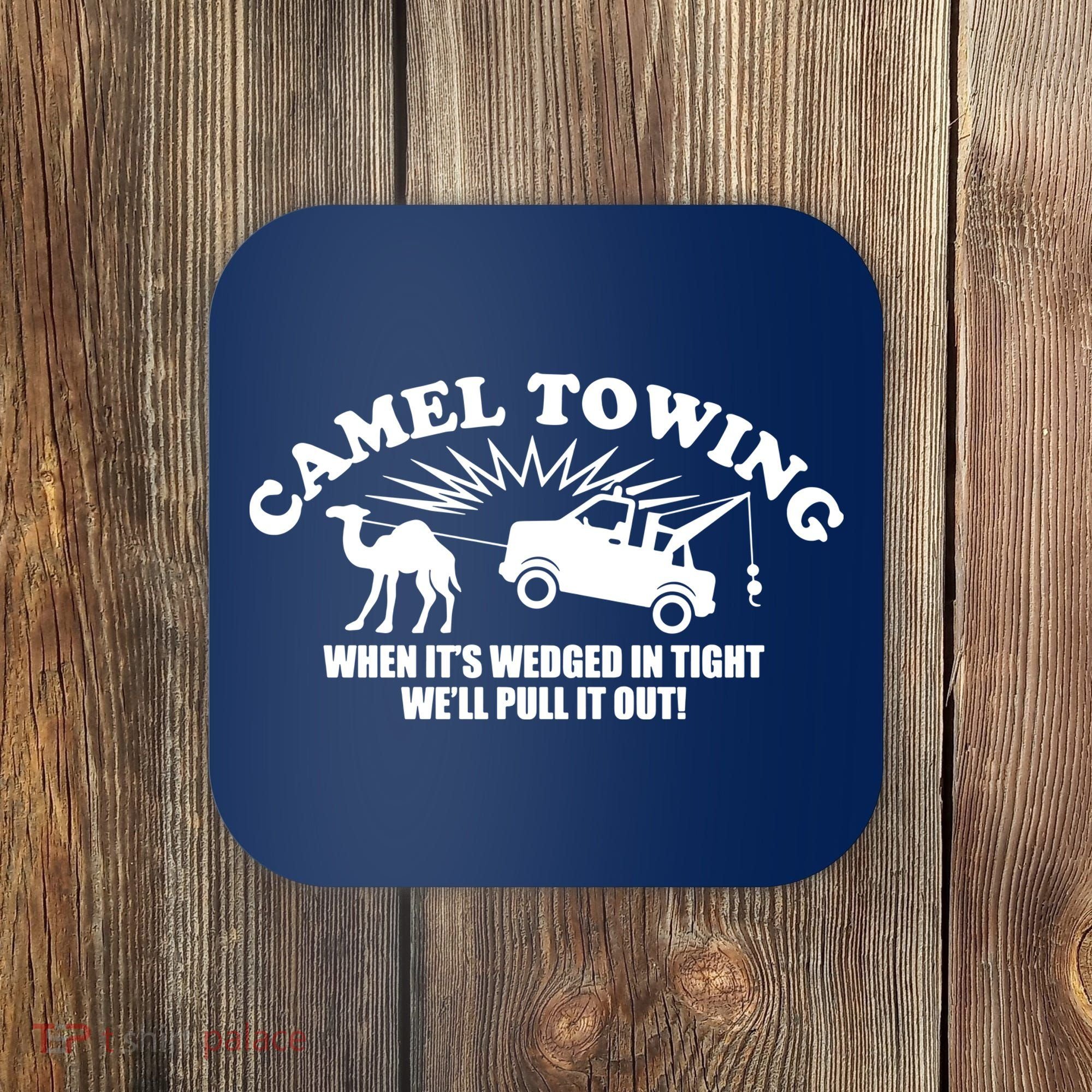 Camel Towing Funny Coaster