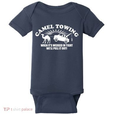 Camel Towing Funny Baby Bodysuit