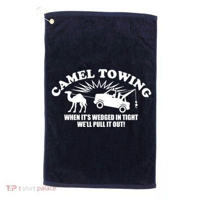 Camel Towing Funny Golf Towel