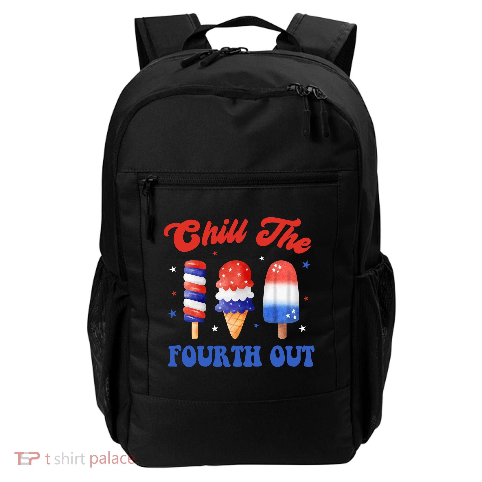 Chill The Fourth Out Funny 4th Of July Icecream Backpack