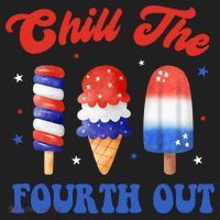 Chill The Fourth Out Funny 4th Of July Icecream Beanie thumb 2