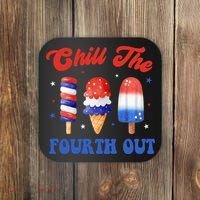 Chill The Fourth Out Funny 4th Of July Icecream Coaster thumb 0