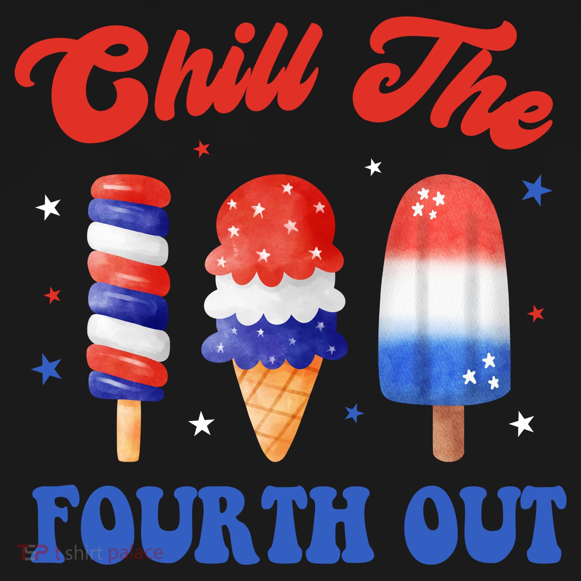 Chill The Fourth Out Funny 4th Of July Icecream Coaster