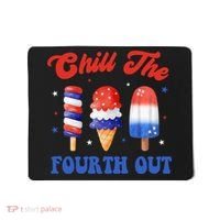 Chill The Fourth Out Funny 4th Of July Icecream Mousepad thumb 0