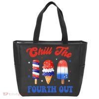 Chill The Fourth Out Funny 4th Of July Icecream Tote Bag thumb 0