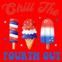 Chill The Fourth Out Funny 4th Of July Icecream Santa Hat thumb 1