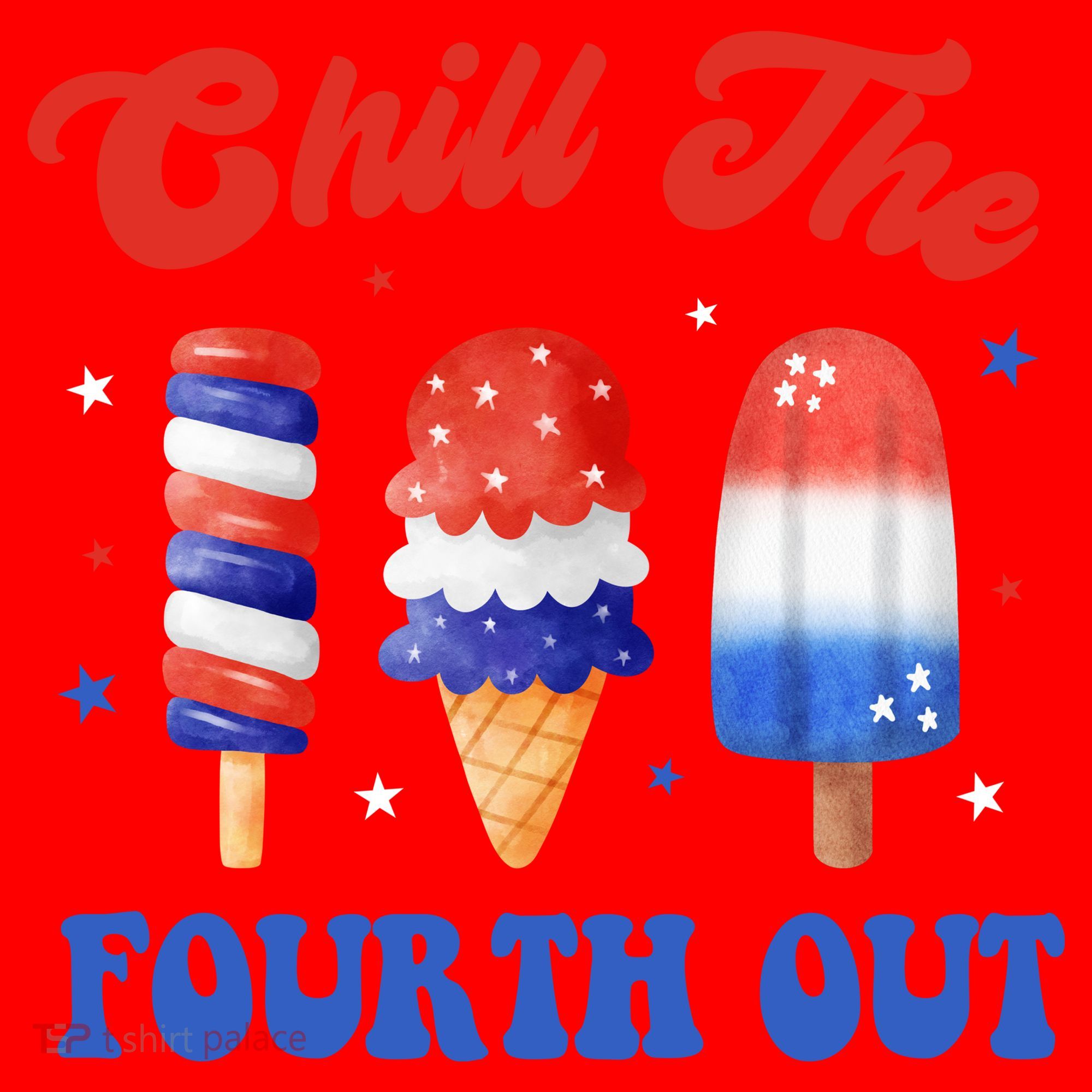 Chill The Fourth Out Funny 4th Of July Icecream Santa Hat