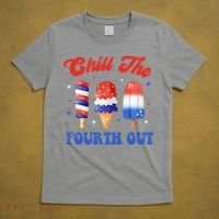 Chill The Fourth Out Funny 4th Of July Icecream T-Shirt thumb 5