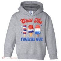 Chill The Fourth Out Funny 4th Of July Icecream Toddler Hoodie thumb 0