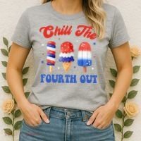 Chill The Fourth Out Funny 4th Of July Icecream Women's T-Shirt thumb 2