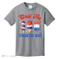 Chill The Fourth Out Funny 4th Of July Icecream Kids T-Shirt thumb 0