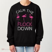 Calm The Flock Down Flamingo Summer Gift Women's Sweatshirt thumb 0