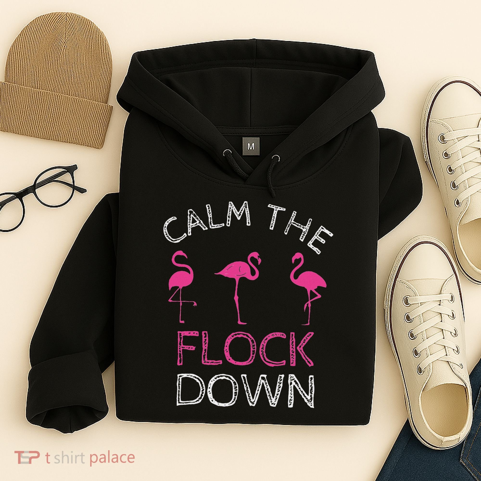 Calm The Flock Down Flamingo Summer Gift Hoodie