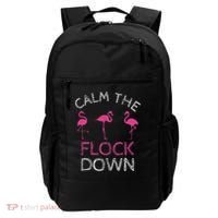 Calm The Flock Down Flamingo Summer Gift Backpack thumb 0