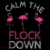 Calm The Flock Down Flamingo Summer Gift Mousepad thumb 1