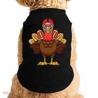 Cool Thanksgiving Football Gobble Player Turkey Gift Doggie Tank thumb 0