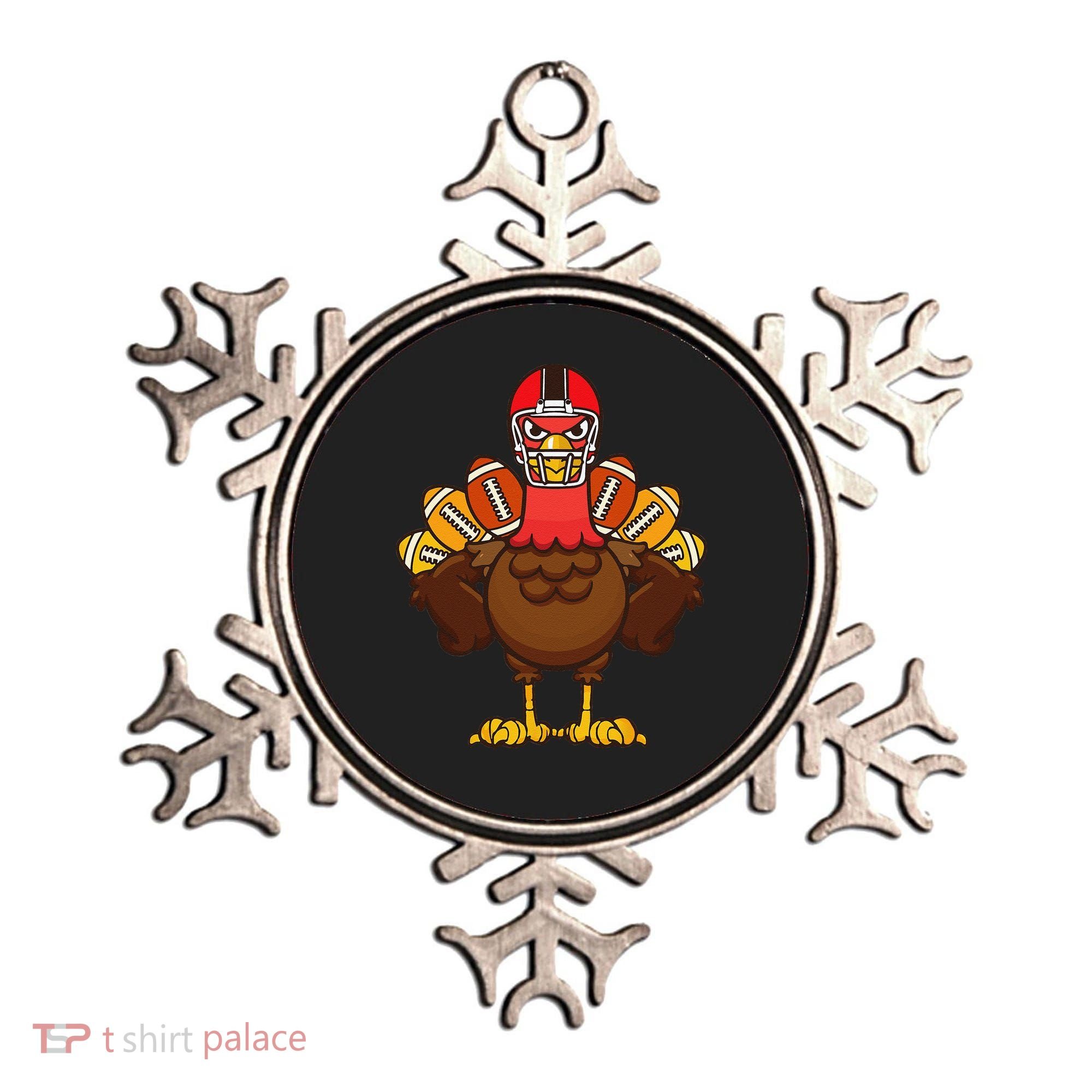 Cool Thanksgiving Football Gobble Player Turkey Gift Ornament