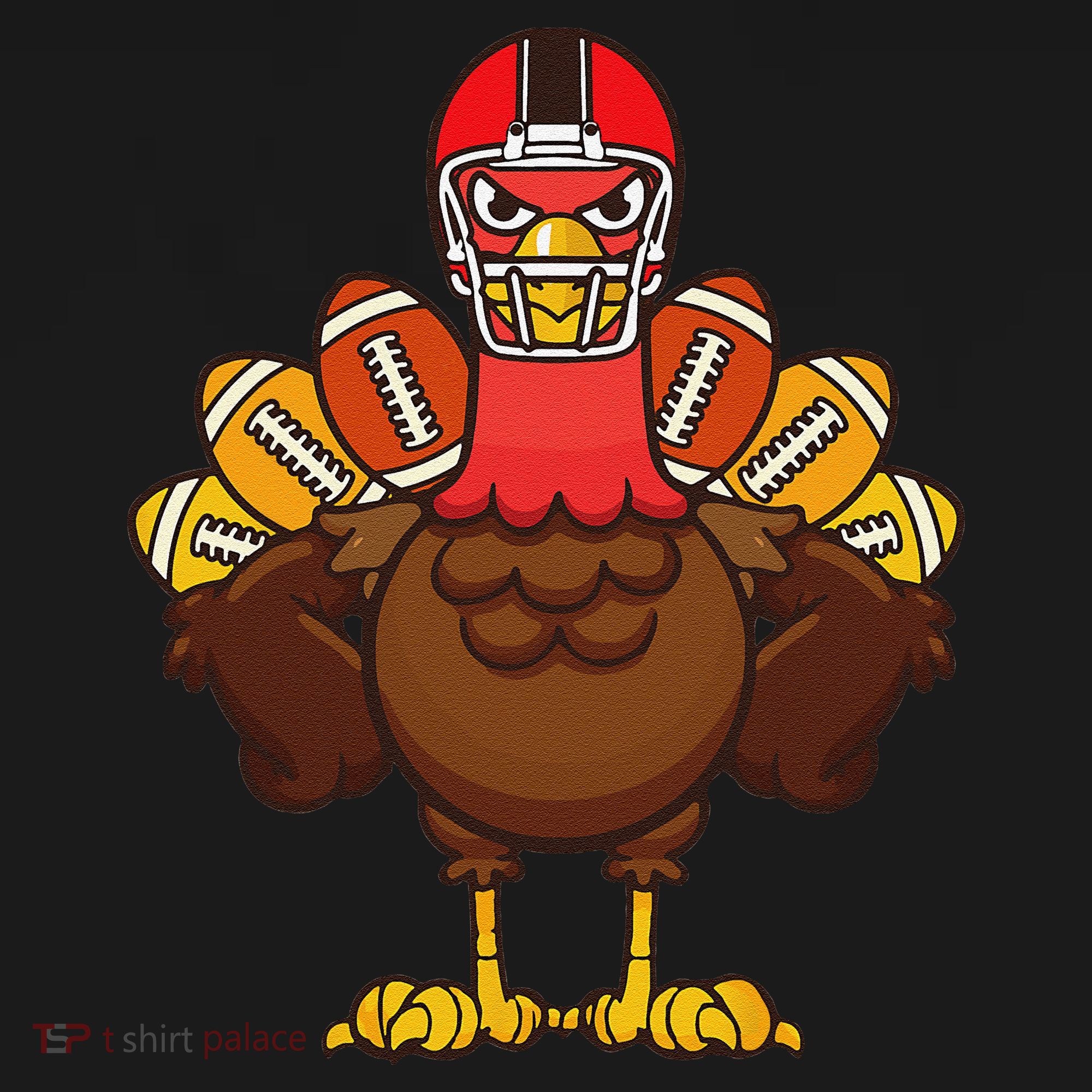 Cool Thanksgiving Football Gobble Player Turkey Gift Ornament