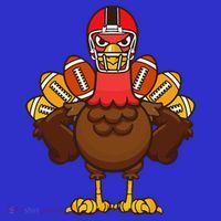 Cool Thanksgiving Football Gobble Player Turkey Gift Apron thumb 3