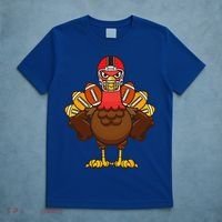 Cool Thanksgiving Football Gobble Player Turkey Gift T-Shirt thumb 5