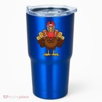 Cool Thanksgiving Football Gobble Player Turkey Gift Tumbler thumb 0