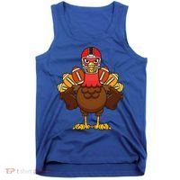 Cool Thanksgiving Football Gobble Player Turkey Gift Tank Top thumb 0