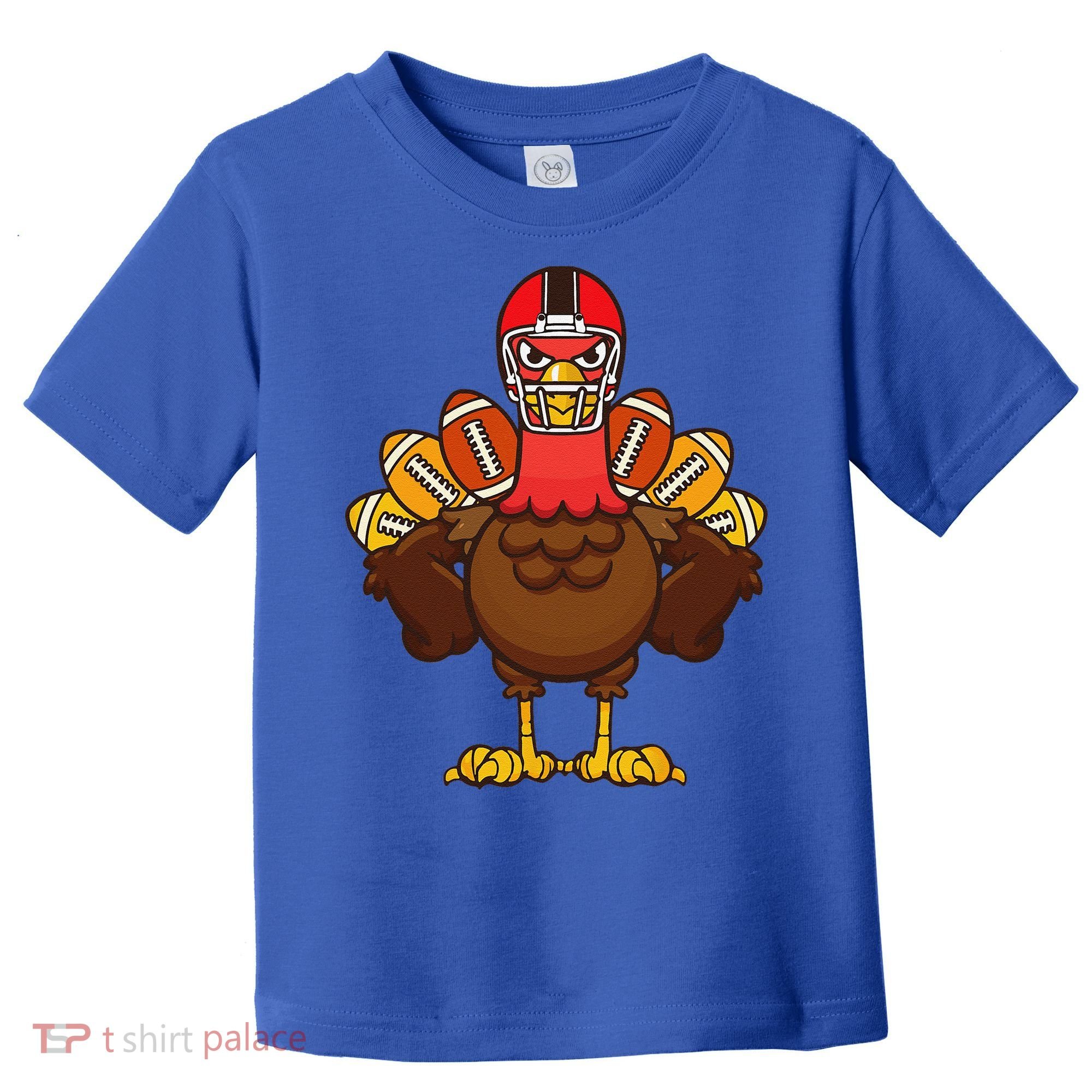 Cool Thanksgiving Football Gobble Player Turkey Gift Toddler T-Shirt