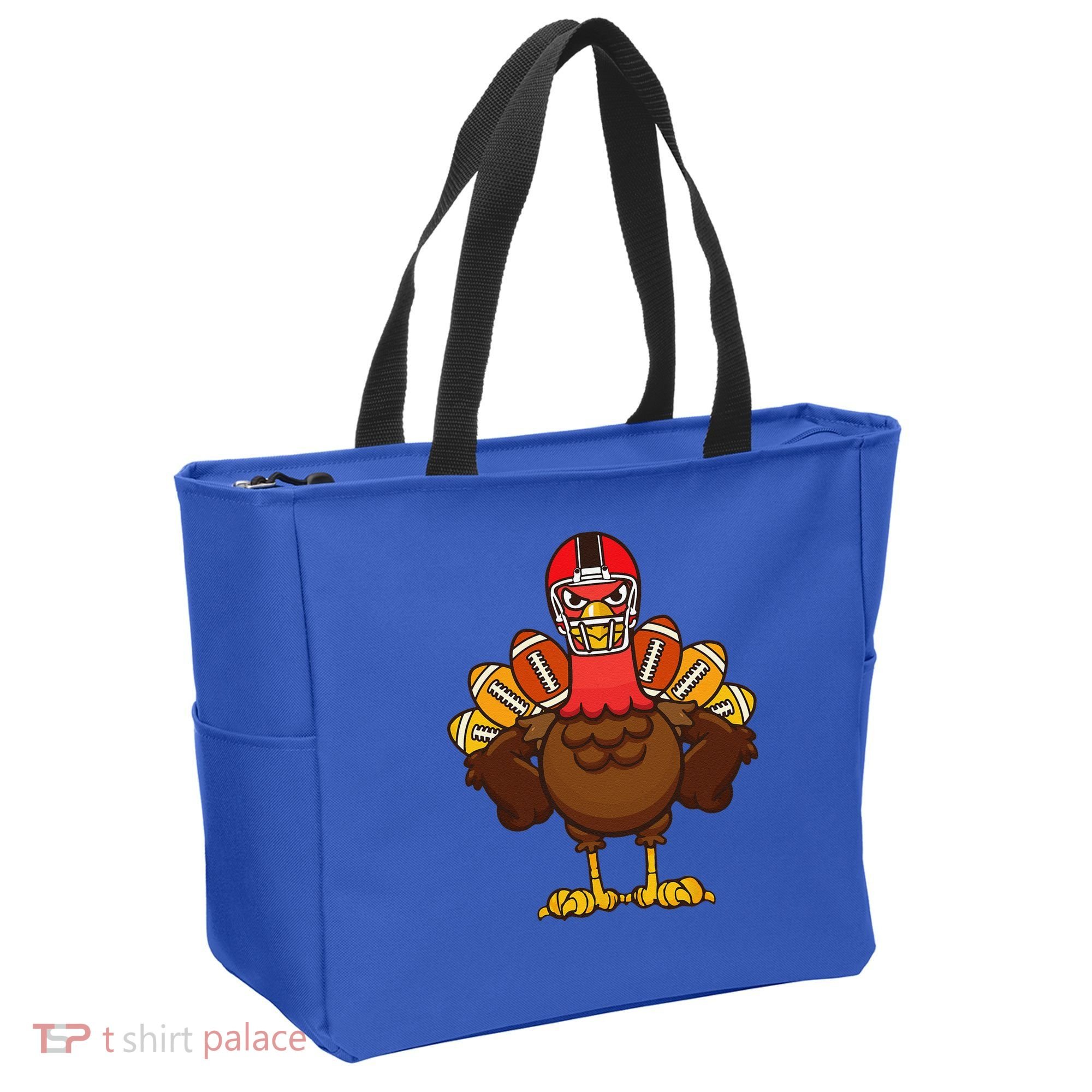Cool Thanksgiving Football Gobble Player Turkey Gift Tote Bag