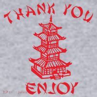 Chinese Takeaway Food Thank You Enjoy Ladies Heavyweight Boxy Pullover Hoodie thumb 2