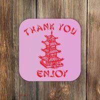 Chinese Takeaway Food Thank You Enjoy Coaster thumb 0