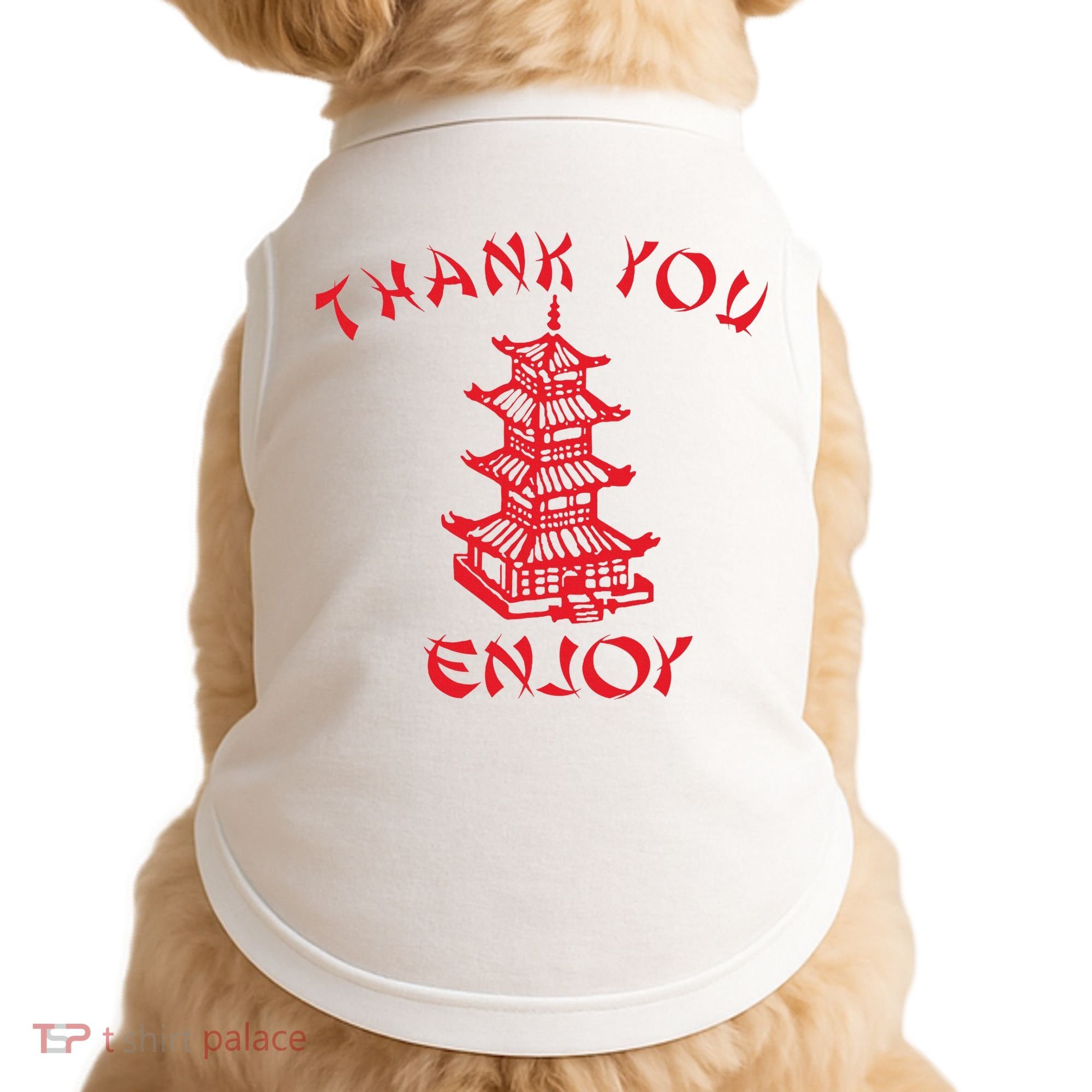 Chinese Takeaway Food Thank You Enjoy Doggie Tank