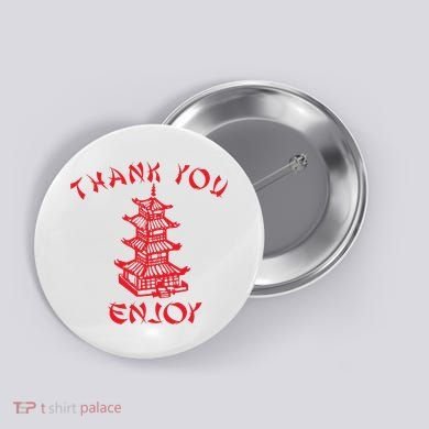 Chinese Takeaway Food Thank You Enjoy Button