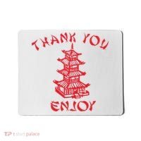 Chinese Takeaway Food Thank You Enjoy Mousepad thumb 0