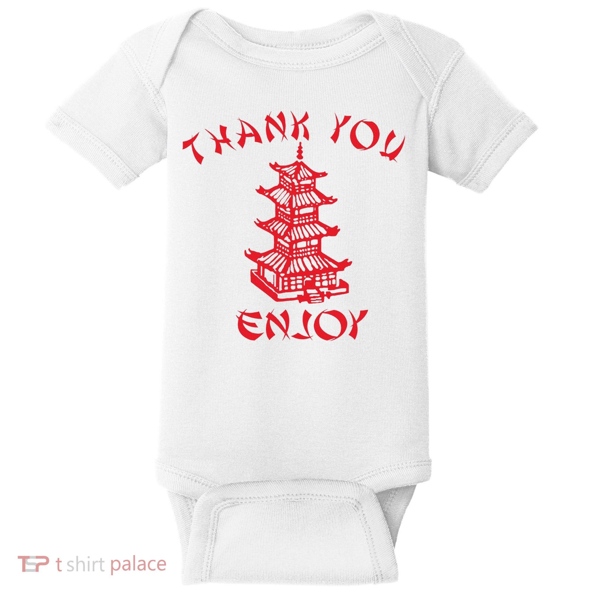 Chinese Takeaway Food Thank You Enjoy Baby Bodysuit