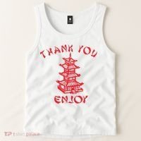 Chinese Takeaway Food Thank You Enjoy Tank Top thumb 2