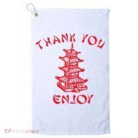 Chinese Takeaway Food Thank You Enjoy Golf Towel thumb 0