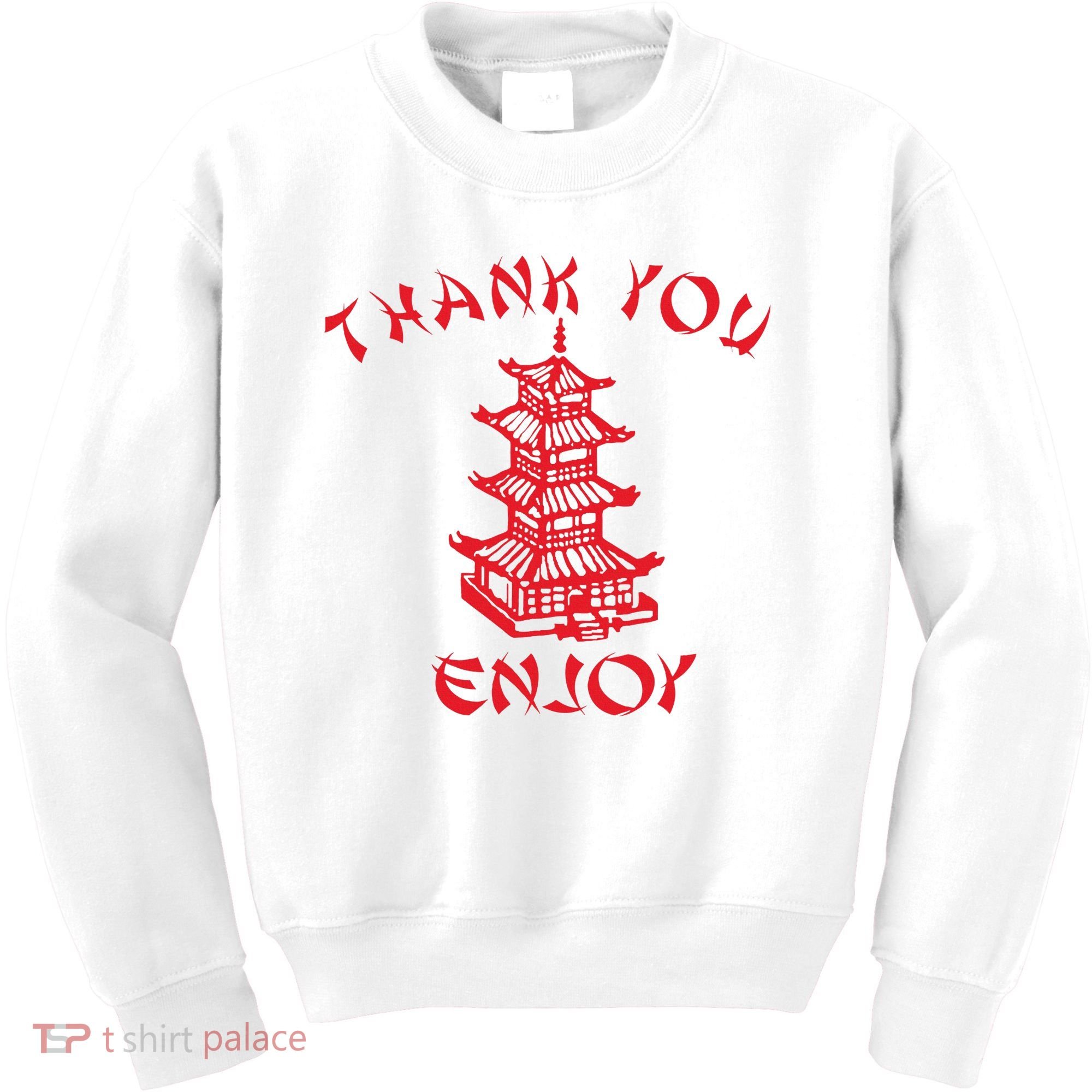 Chinese Takeaway Food Thank You Enjoy Kids Sweatshirt