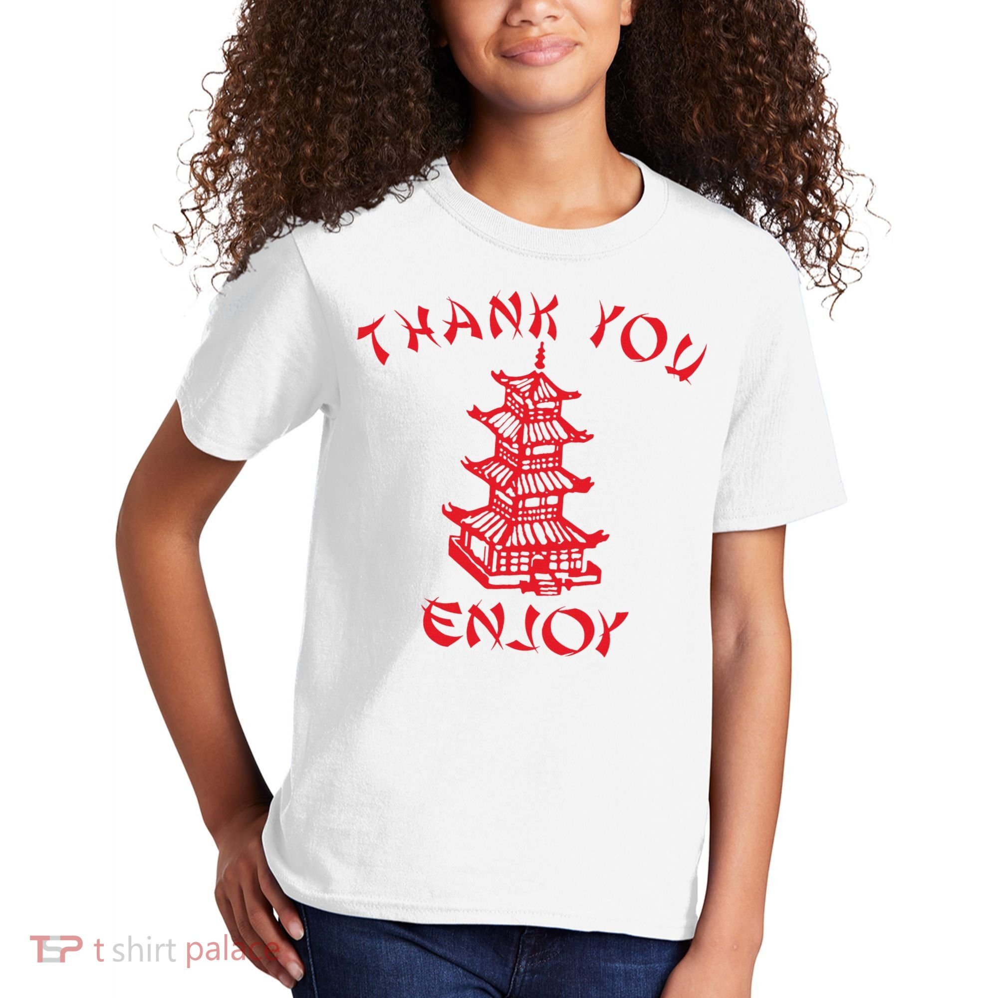 Chinese Takeaway Food Thank You Enjoy Kids T-Shirt