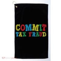 Commit Tax Fraud Funny Golf Towel thumb 0