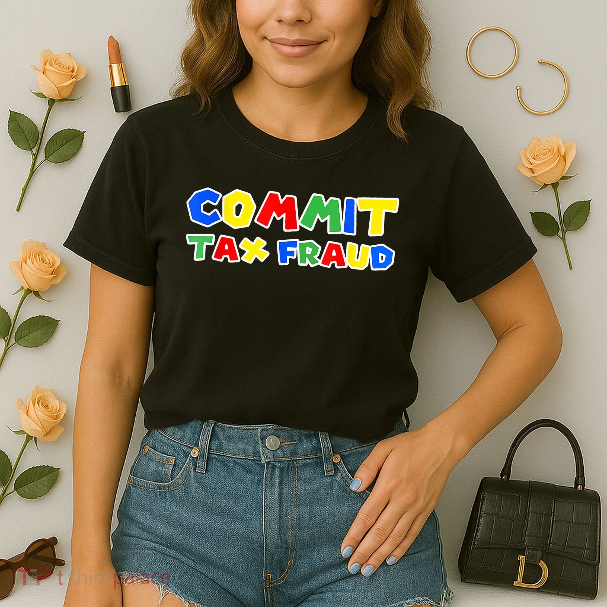 Commit Tax Fraud Funny Comfort Colors Boxy T-Shirt