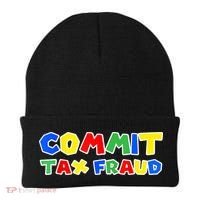 Commit Tax Fraud Funny Beanie thumb 0