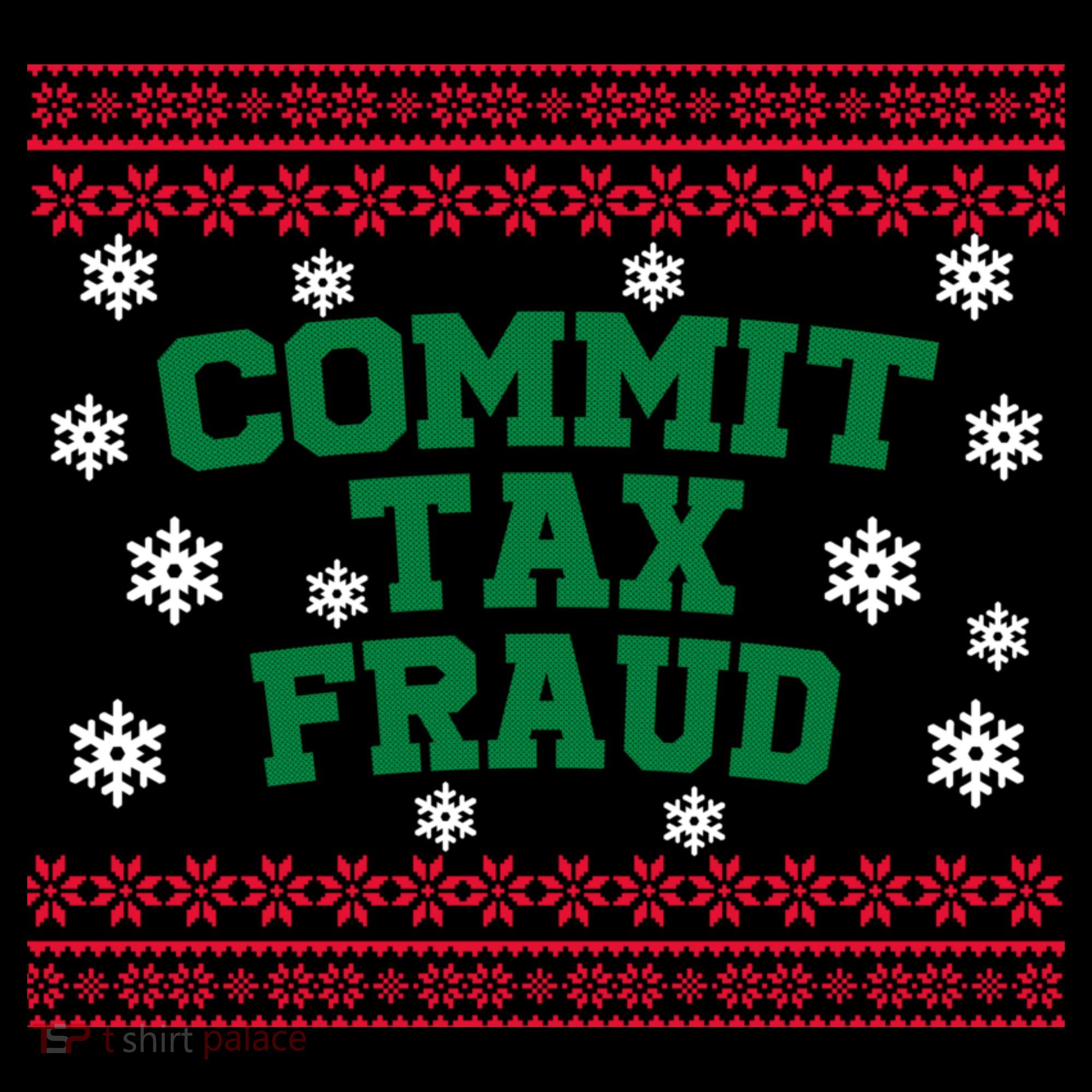 Commit Tax Fraud Ugly Christmas Tacky Holiday Apron