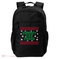 Commit Tax Fraud Ugly Christmas Tacky Holiday Backpack thumb 0