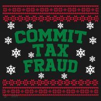 Commit Tax Fraud Ugly Christmas Tacky Holiday Kids Long Sleeve Shirt thumb 2