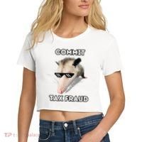 Commit Tax Fraud Women's Crop Top Tee thumb 2