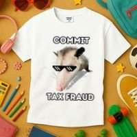 Commit Tax Fraud Kids T-Shirt thumb 3