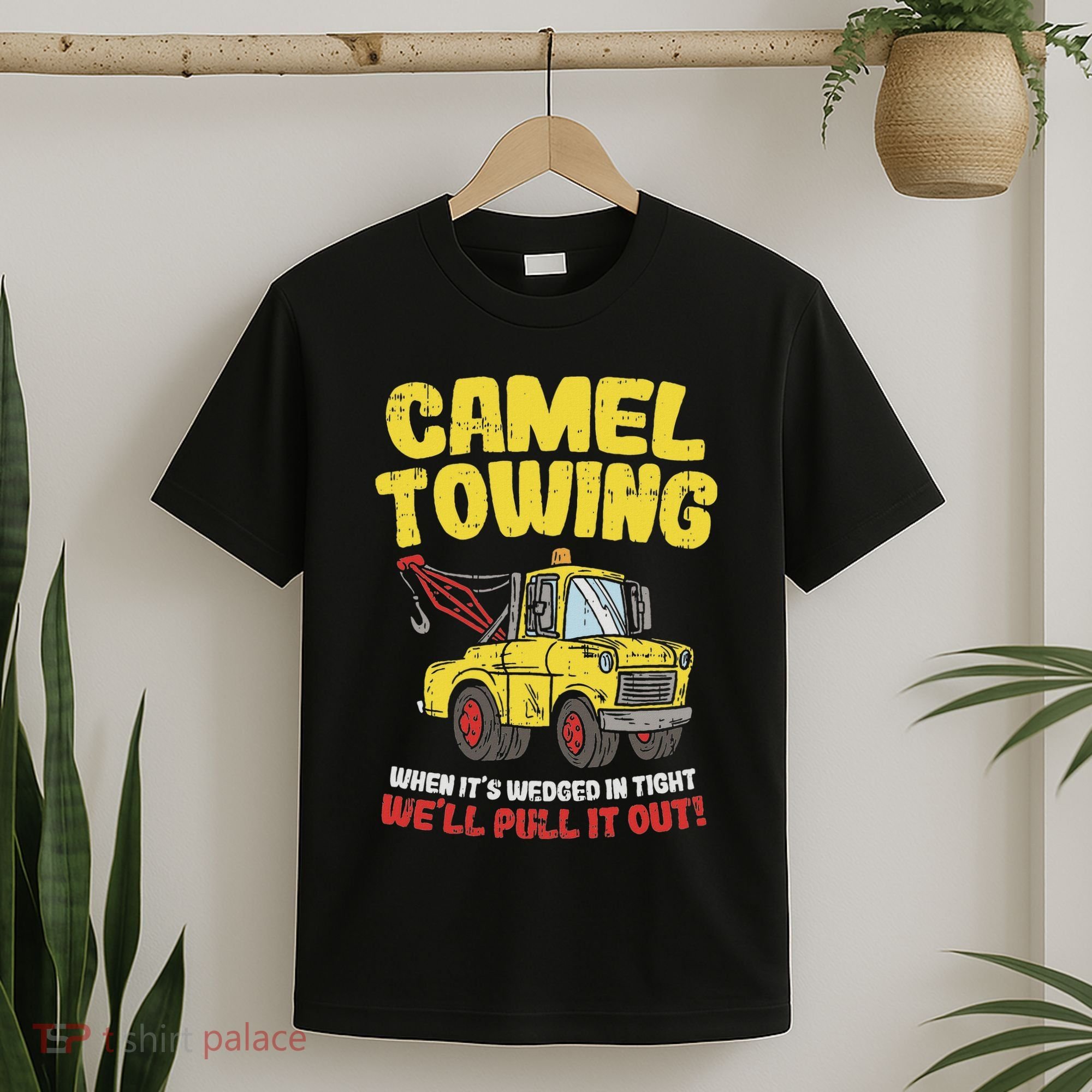 Camel Towing Funny Crude Tow Truck Recovery Workers Gift T-Shirt