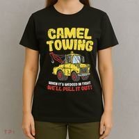Camel Towing Funny Crude Tow Truck Recovery Workers Gift T-Shirt thumb 4