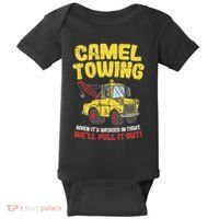 Camel Towing Funny Crude Tow Truck Recovery Workers Gift Baby Bodysuit thumb 0